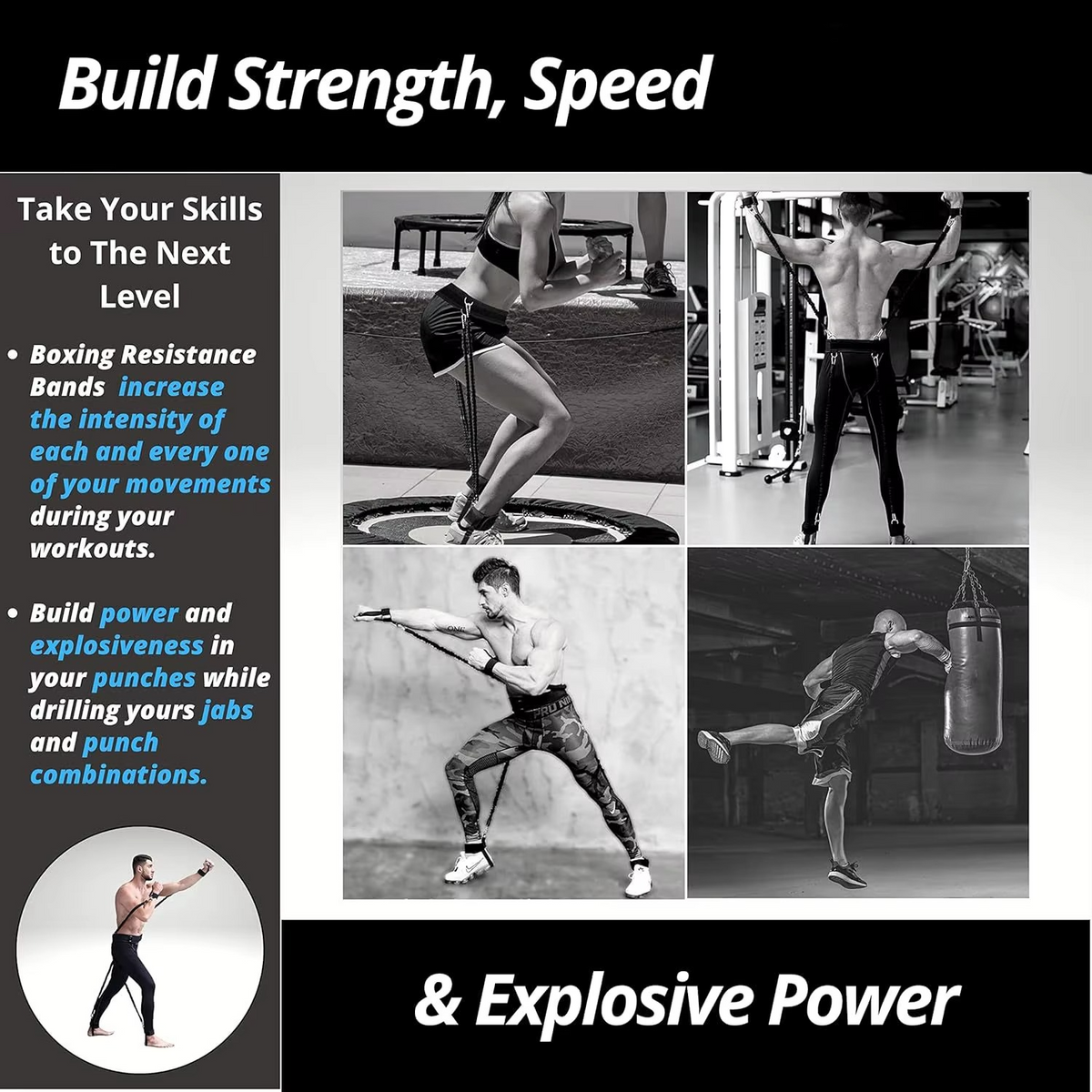 Resistance Training Belt Set for Leg and Core Strength