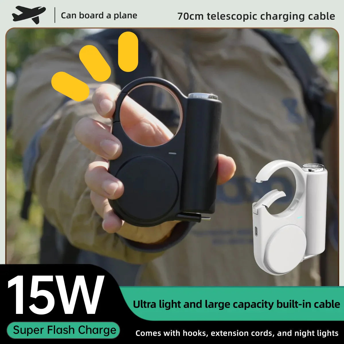 Clip-On Dual-Port Emergency Power Bank