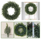 Verdania | Artificial Cedar Wreath | Evergreen | 30 cm Ø | Low Maintenance Decor for Home & Garden