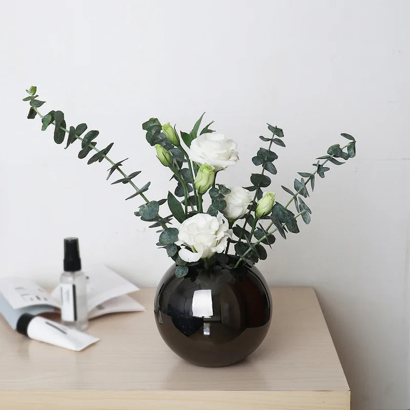 Stainless Steel Vase in Nordic Style Desktop Flower Pot BeFlower Pots Gold Black Rose Gold Classic Home Decoration
