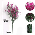 Floraven Lavender Bouquet | Artificial & Carefree | 5 Stems | For Indoor & Outdoor