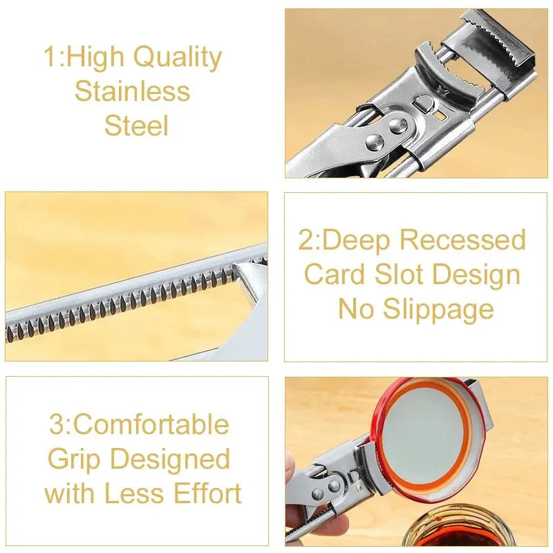 Adjustable Stainless Steel Bottle Opener | Non-Slip Bottle Opener | New Kitchen Gadget
