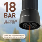 Portable Coffee Machine 18 Bar, Hand Pressure Operation, ZZUOM CM101, Compact Extraction for Outdoor Camping Travel Use