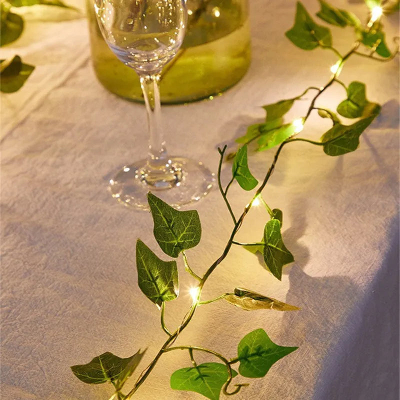 Garden vine LED string lights