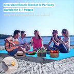 Beach Blanket AeroLoom | XXL 210x200 cm | Waterproof & Sand-Free | Ultra-Light & Portable