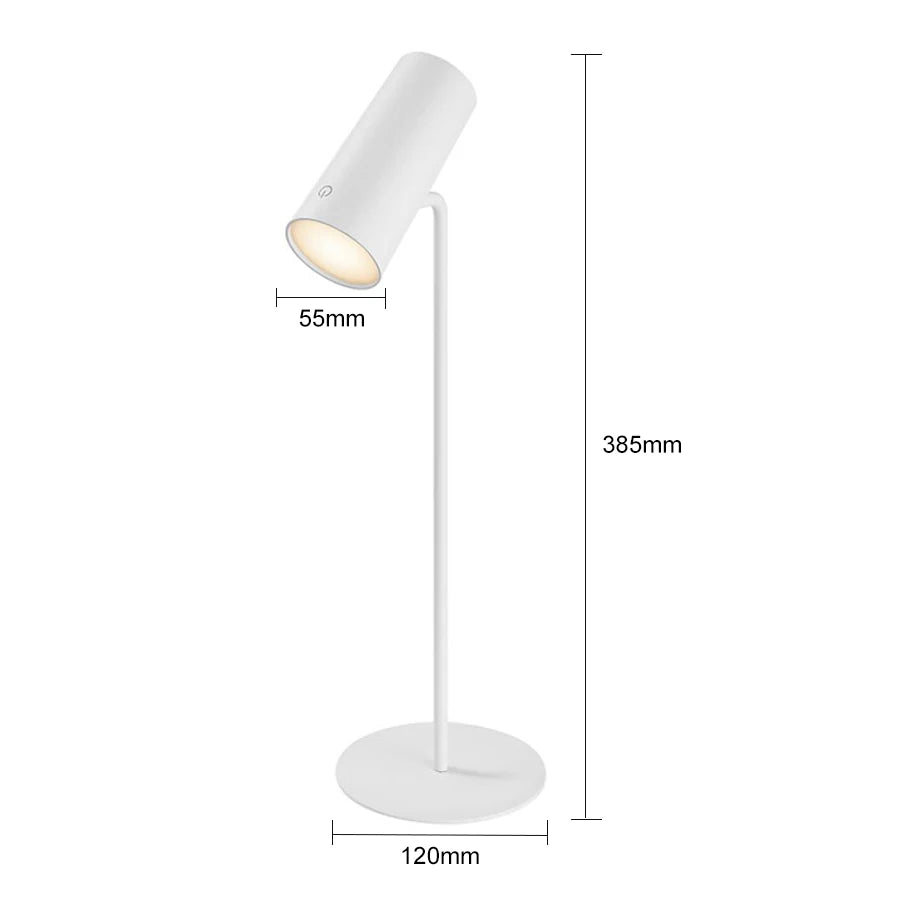 LumiPro LED Desk Lamp | 3W | Rechargeable | 10–50 hrs. runtime | Type-C charging