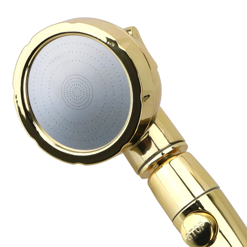 Rotatable handheld showerhead with 3 spray types