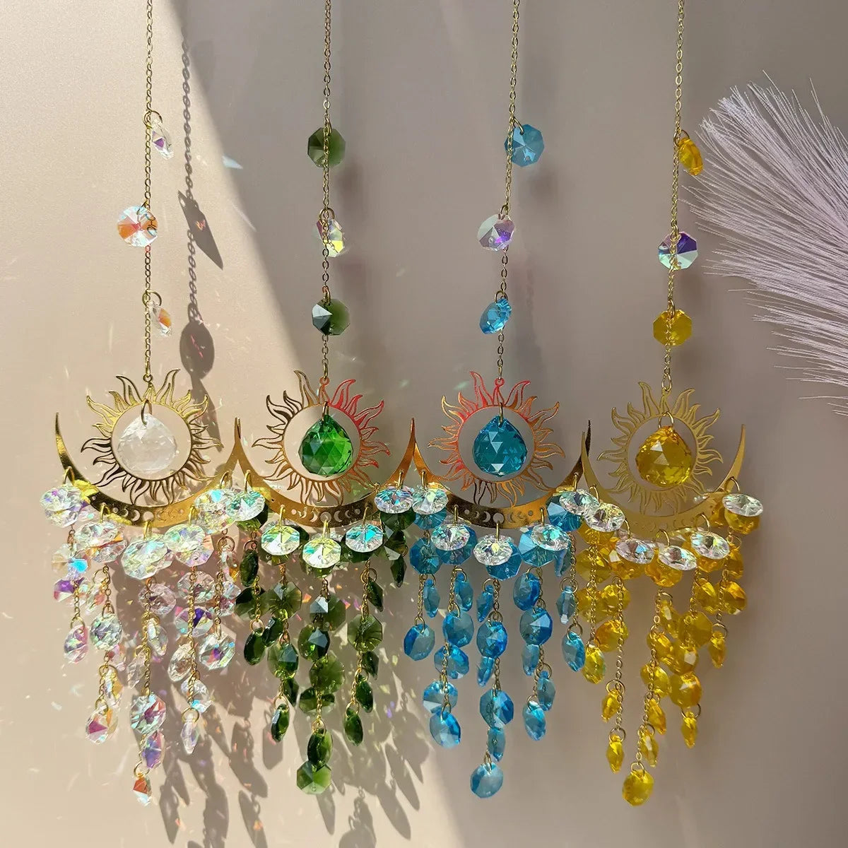 Radiant Moonlit Quartz Prism Suncatcher