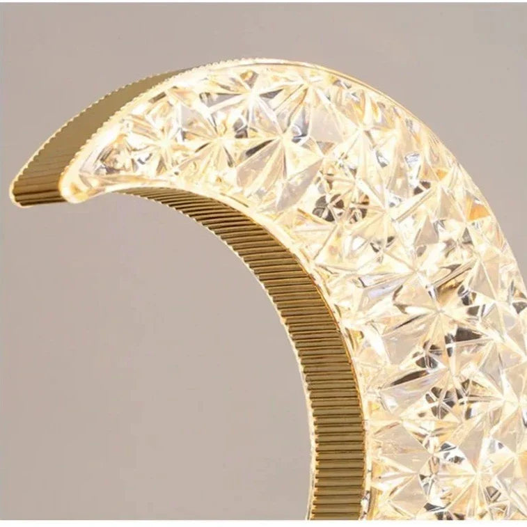 Half Moon Crystal Lamp