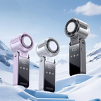Foldable Turbine Handheld Fan with Integrated Ice Pack