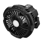 Rechargeable Camping Fan with LED Light, Remote Control and Hanging Hook