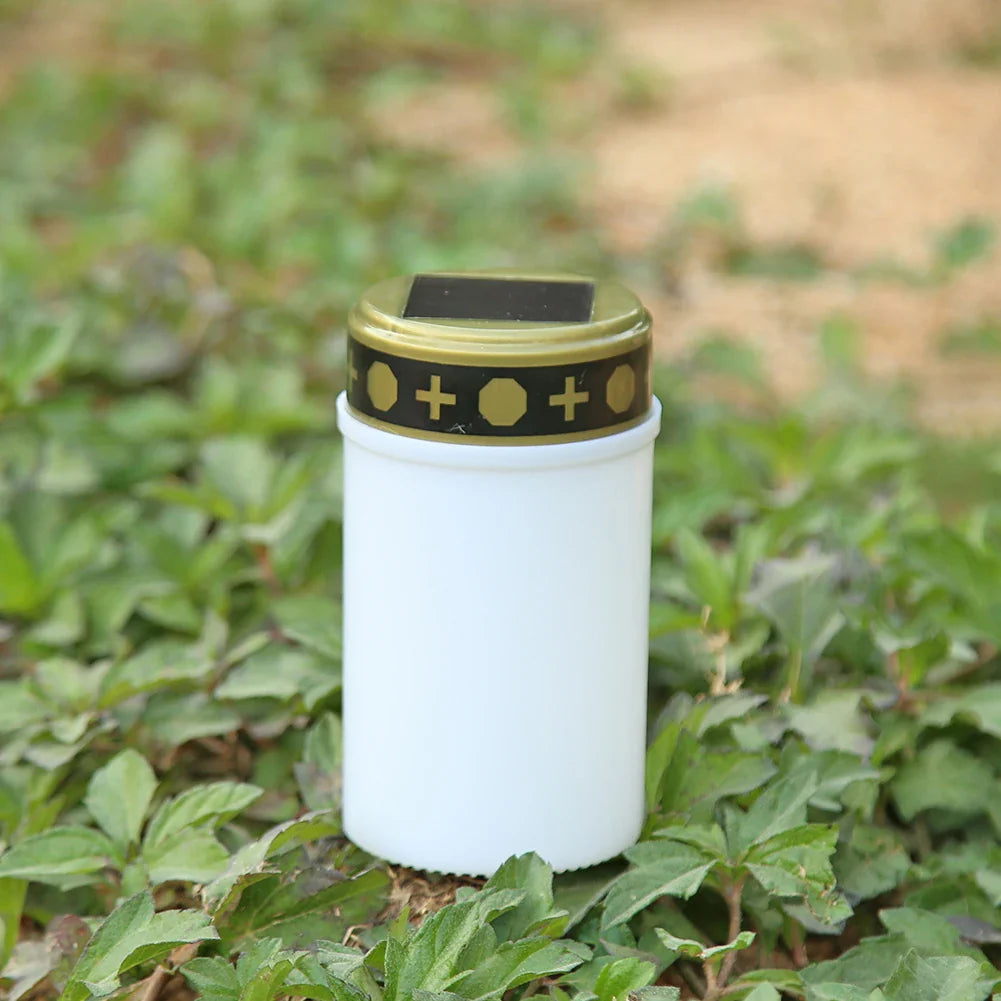 Memolux Eternis Solar Grablicht LED | Flickering Candle Look | Waterproof & Rechargeable | 12 cm High