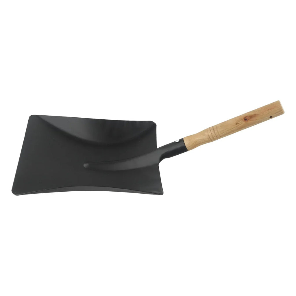 HeatPro Fireplace Shovel | Durable Iron with Wooden Handle | For Oven & Grill