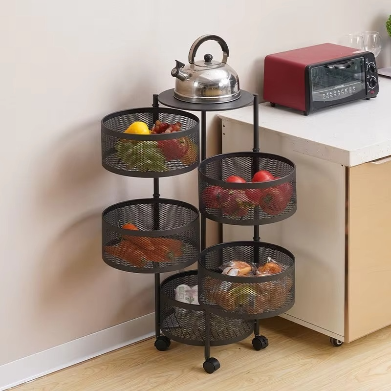 360° Rotating Multi-Layer Kitchen Round Storage Rack