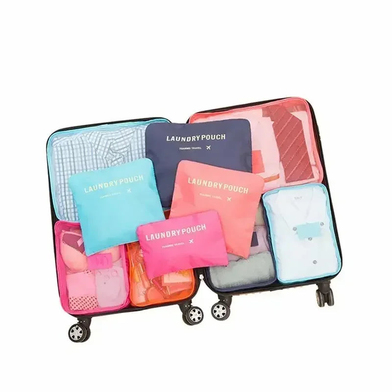 ReiseLina Luggage Organizer Set | 6-piece | Waterproof & Space-saving | Made of Oxford Fabric