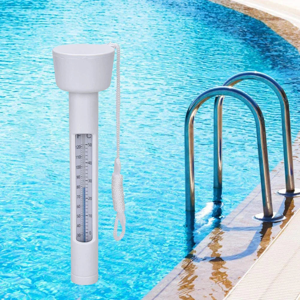 THERMAVIA Pool thermometer | Floating water thermometer 0–50 °C | For pool, hot tub, spa & thermal bath | Waterproof & easy to read