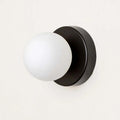 LumiGlobe - Modern Wall Lamp with Glass Block in Mid-Century Style