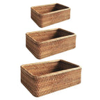 Handwoven Rattan Willow Basket for Storage