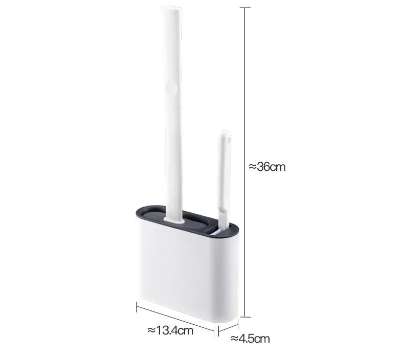 FlexiClean Silicone Toilet Brush Set