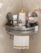 AquaGrip – Luxury Suction Cup Bath Shelf without Drilling