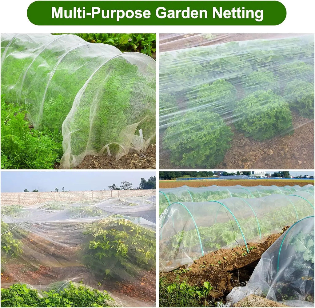 GARDIVIA Vegetable Protection Net | High-Density Insect Net Made of Polyethylene | UV Resistant & Breathable | For Raised Beds & Vegetable Cultivation