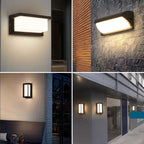 LED wall light with radar motion sensor – 16W waterproof light for indoor and outdoor use, cold and warm white light, AC85-265V