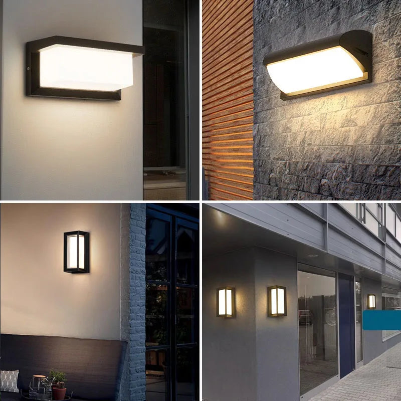 LED wall light with radar motion sensor – 16W waterproof light for indoor and outdoor use, cold and warm white light, AC85-265V