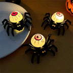 Halloween LED Skull & Spider Lamp – Spooky Home Decor