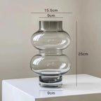 Chubby 2-stage glass vase