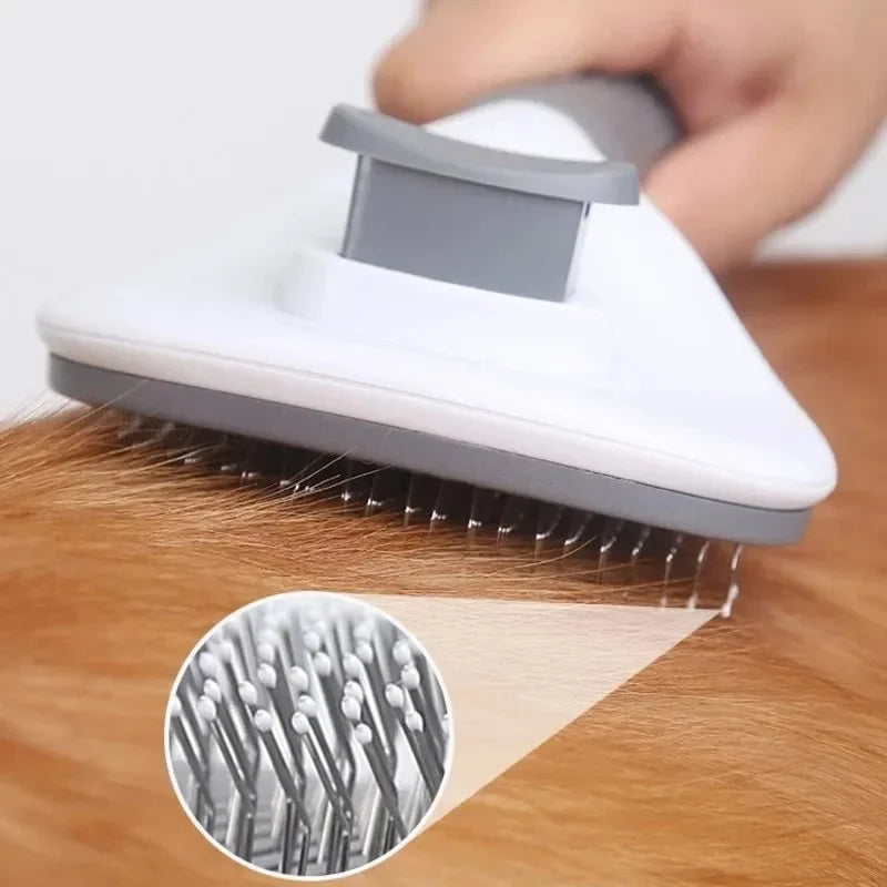 FellFreund Fur Brush for Dogs & Cats | Self-Cleaning | Gentle Grooming & Hair Removal
