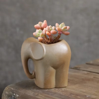 Handcrafted Animal Ceramic Succulent Pots, Small Breathable Desktop Planters