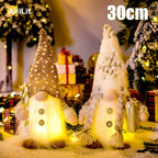 Nordlumis | Glowing Christmas Gnome | 30 × 10 × 10 cm | LED Window & Table Decoration | Battery Operated | Gift Idea for Christmas & New Year