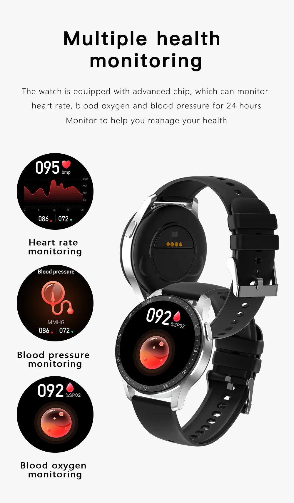 Two In One Smart Watch With Bluetooth Earbuds