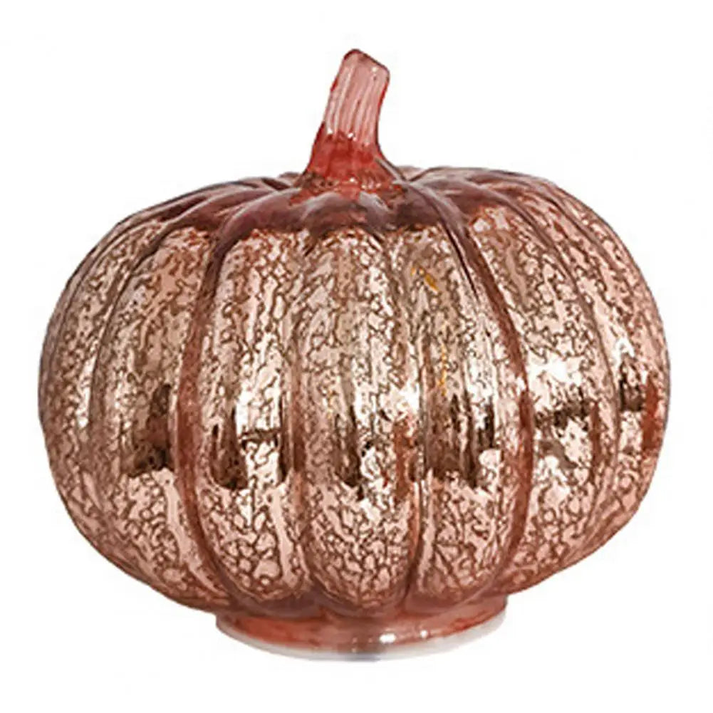 Aurelia Glow Glass Pumpkin Decoration | Starry Sky Design | LED & Timer Function | Autumn & Halloween