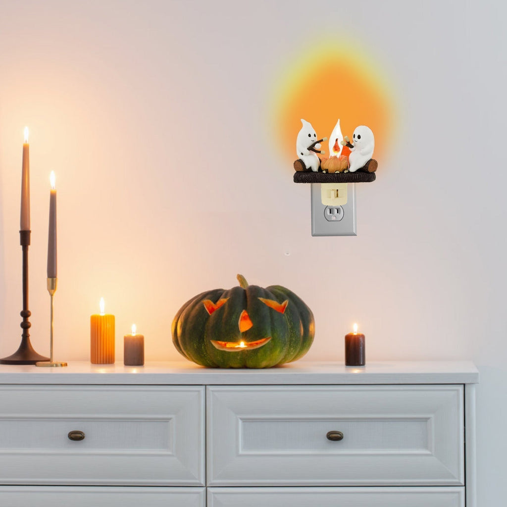 Ghost fire with flickering night light ️‍