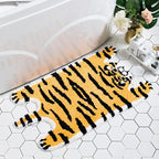 Cartoon Tiger Flocking Foot Mat
