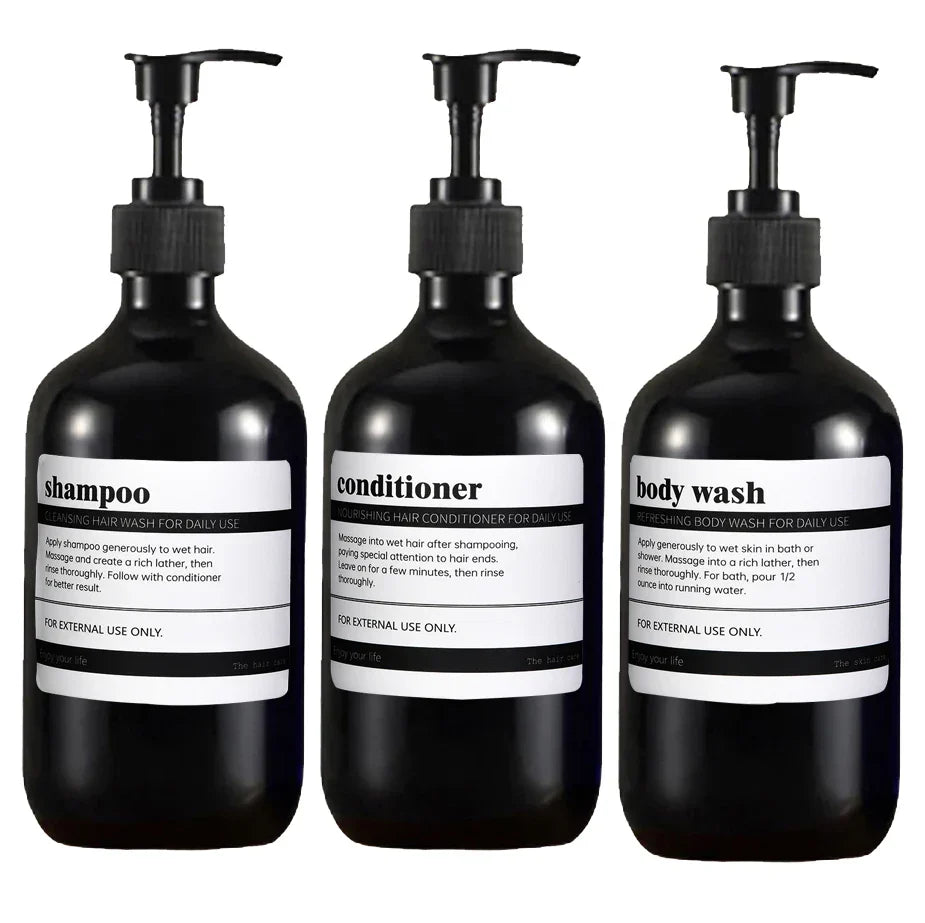 AmberLux 3-piece refillable dispenser set
