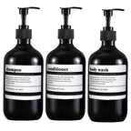 AmberLux 3-piece refillable dispenser set