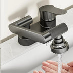 Two-Hole Bathroom Faucet with 360-Degree Swivel Spout