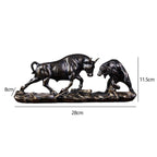 Feng Shui Bear and Bull Statue, Bull Figure, Collection Cow Sculptures Animal