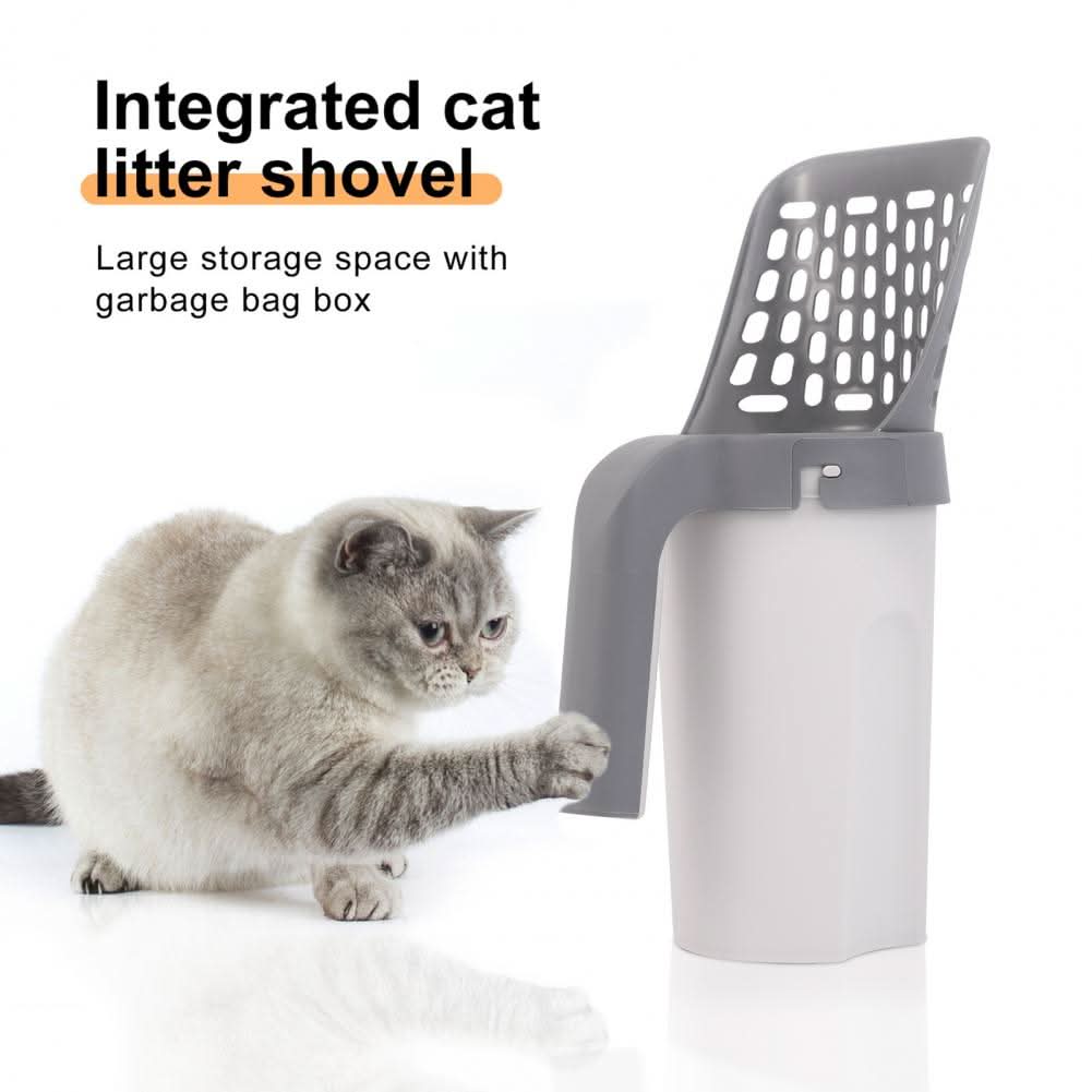 Hygienic cat scoop with odour-stop function