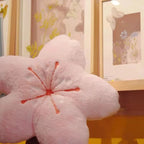 Floral pillow paradise with pink accent