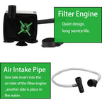 AquaThero Water Filter Pump for Aquariums | Submersible Pump with Filter & Oxygen Supply | For Fresh & Saltwater | EU Plug