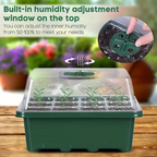 12-Cell Plastic Seedling Starter Tray for Succulent and Garden Seeds