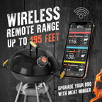 Cordless meat thermometer for BBQ & grill