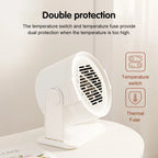 Portable Electric Desk Heater with Warm Air Fan and Foot Warmer for Home and Office