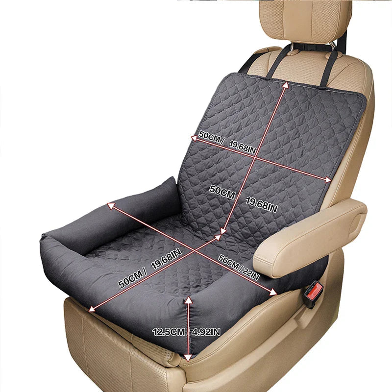 Pawmodo Waterproof Dog Car Seat Cover | Portable Travel Bed for Car | Anti-Soil | For Small & Medium Dogs