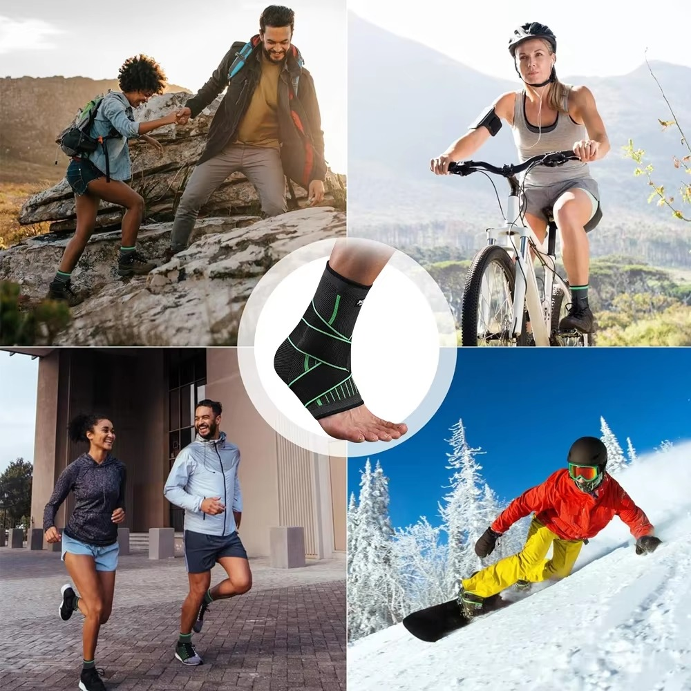 Adjustable Compression Ankle Support Brace for Sports and Workout