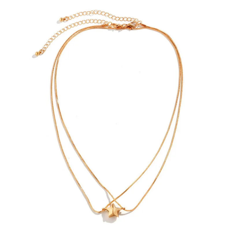 Dainty Magnetic Star Necklace Pair