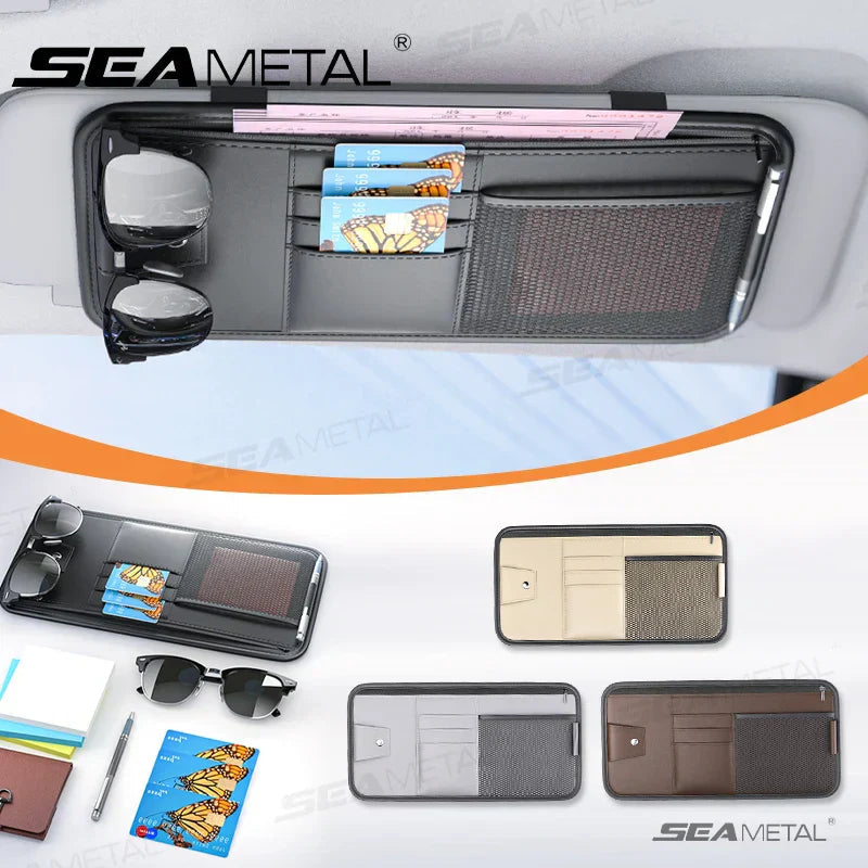 Carvisto OrganizePro Sunshade Organizer | Multifunctional | PU Leather | Quickly Assembled